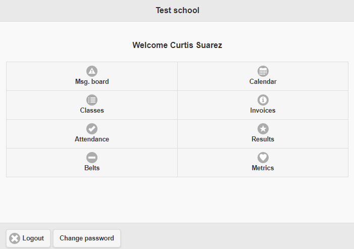 Students can login via student app (web or mobile)