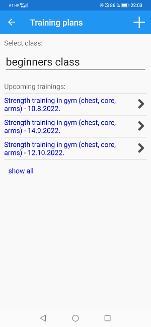mobile app training plans